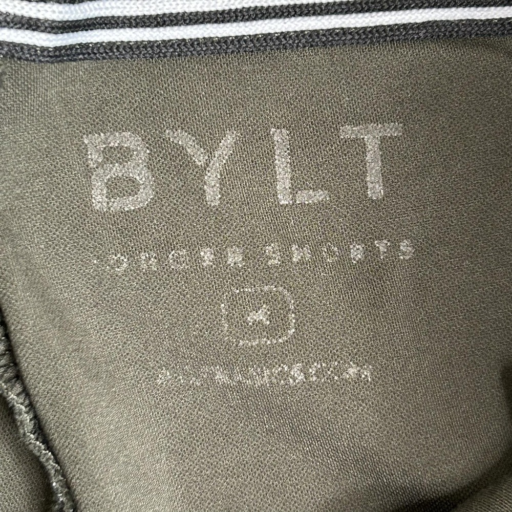 BYLT Shorts Men's M Green Elastic Stretch Athletic Drawstring Pockets 7 Inseam - Picture 4 of 11